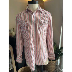 Vintage Karman Western Button snap Long Sleeve shirt